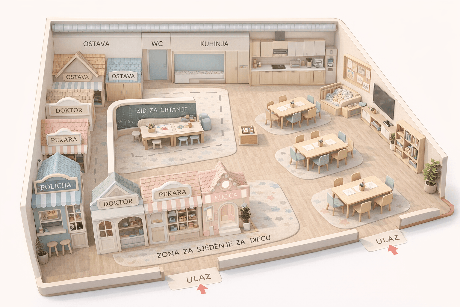 Mapa lokacije KIDSTOWN — Velesići 2, Sarajevo